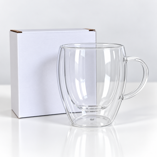 350ml Glass Snowglobe Mug