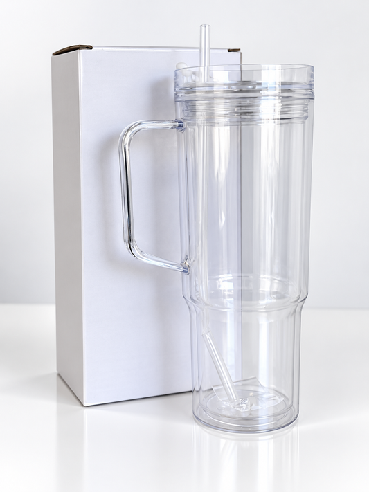 40oz Acrylic Stanley Dupe Snowglobe