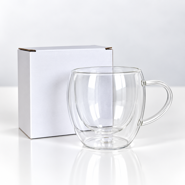 250ml Glass Snowglobe Mug