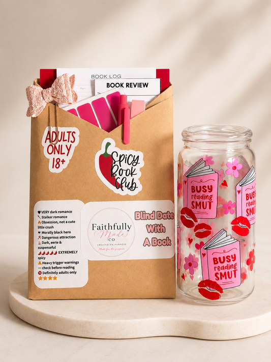 Blind Date with a Book and Libbey can Tumbler